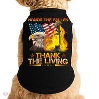 Honor The Fallen Thank The Living Memorial Day Doggie Tank thumb 0