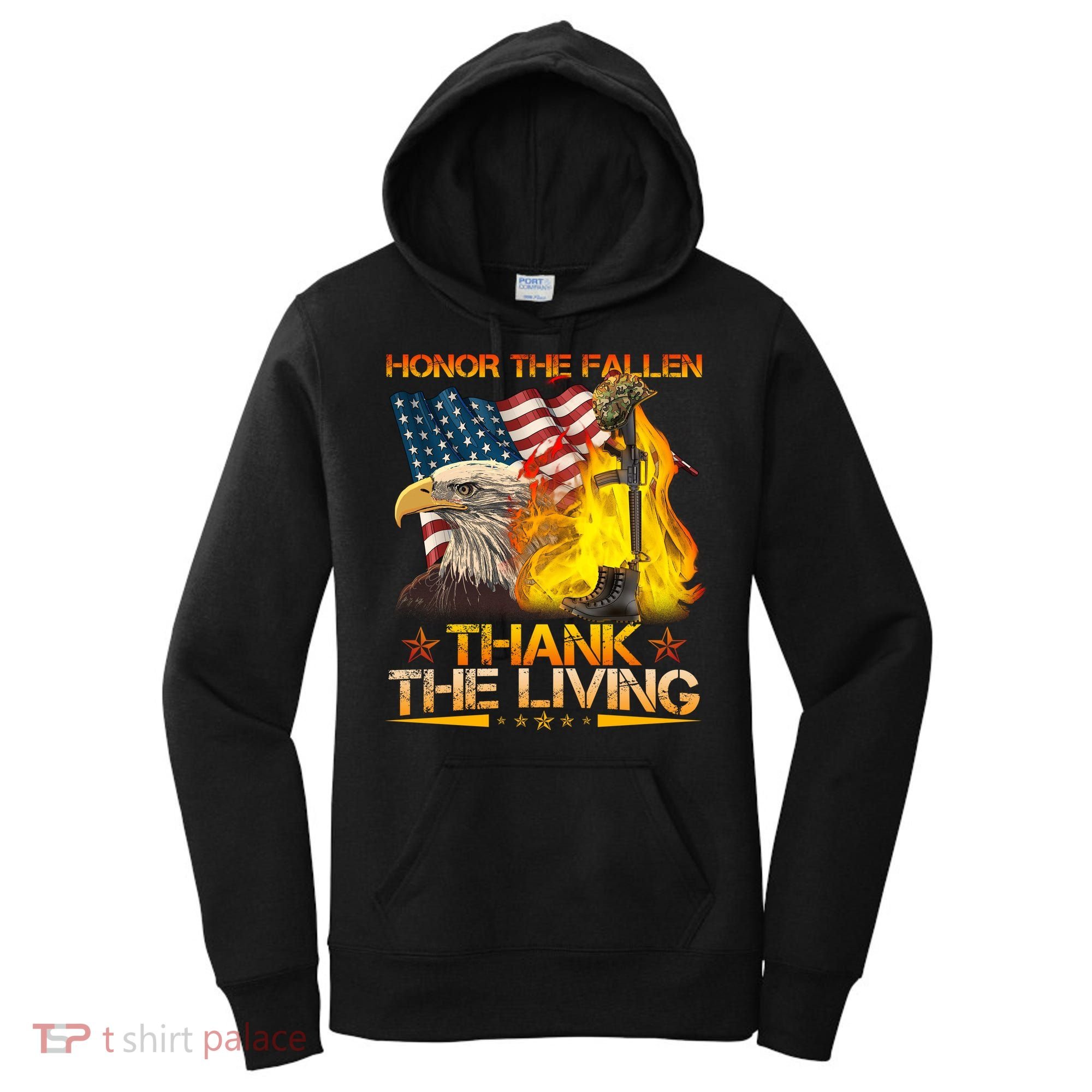 Honor The Fallen Thank The Living Memorial Day Women's Hoodie