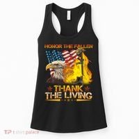 Honor The Fallen Thank The Living Memorial Day Women's Tank Top thumb 0
