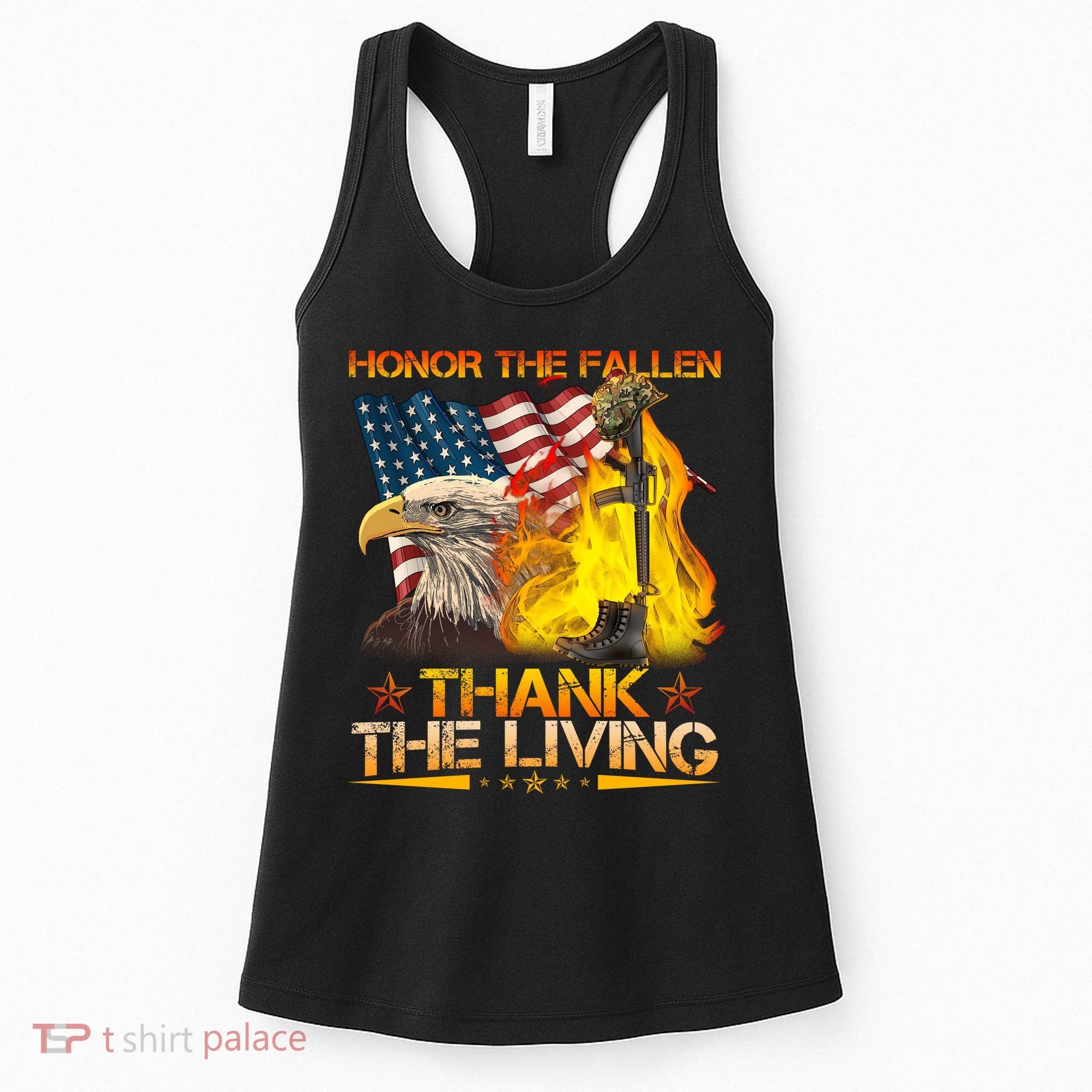Honor The Fallen Thank The Living Memorial Day Women's Tank Top
