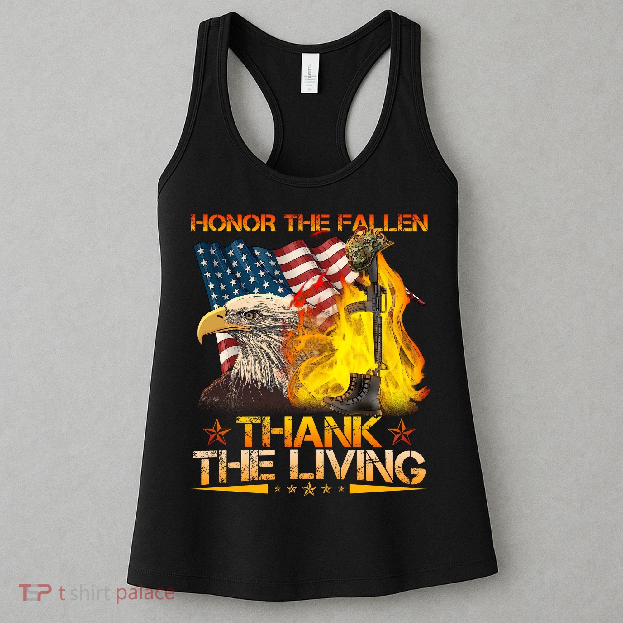Honor The Fallen Thank The Living Memorial Day Women's Tank Top