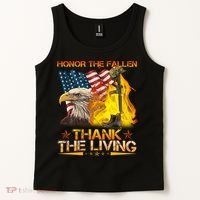 Honor The Fallen Thank The Living Memorial Day Tank Top thumb 2