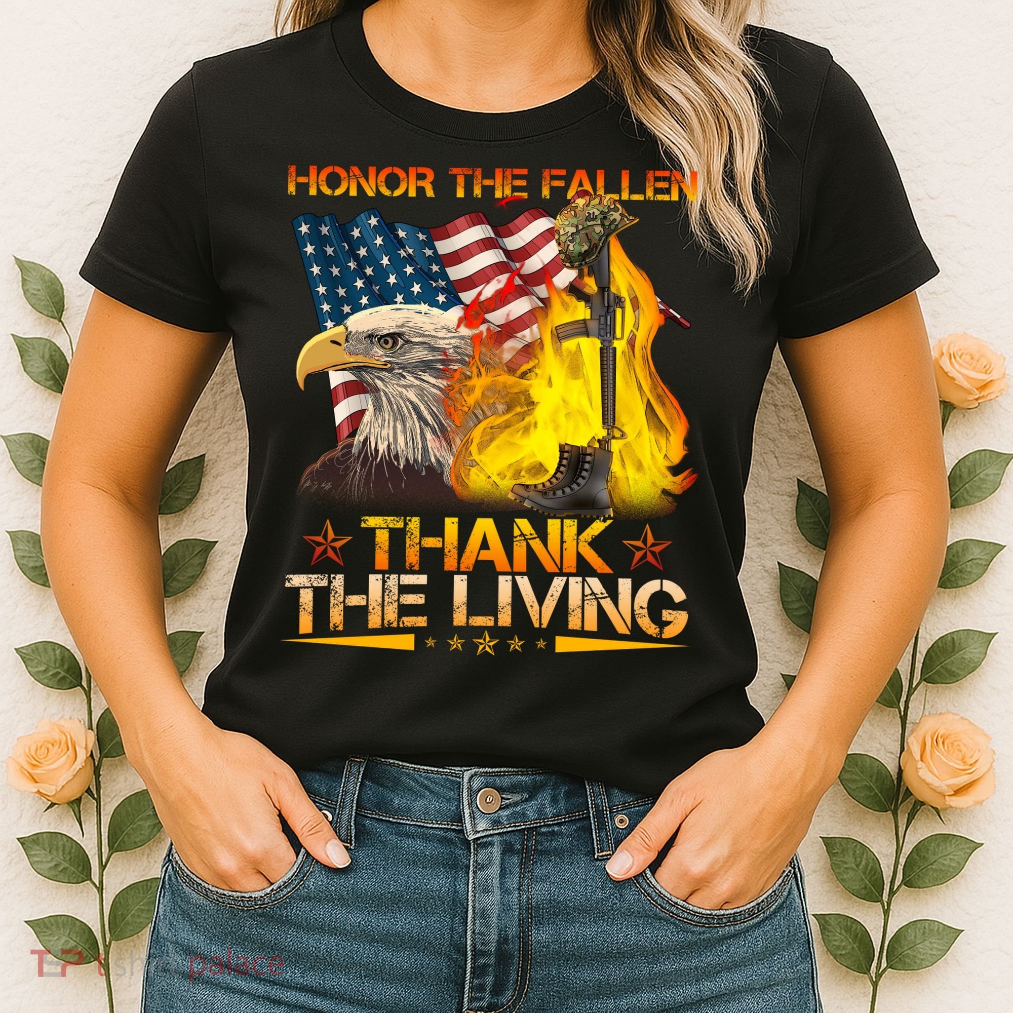 Honor The Fallen Thank The Living Memorial Day Women's T-Shirt
