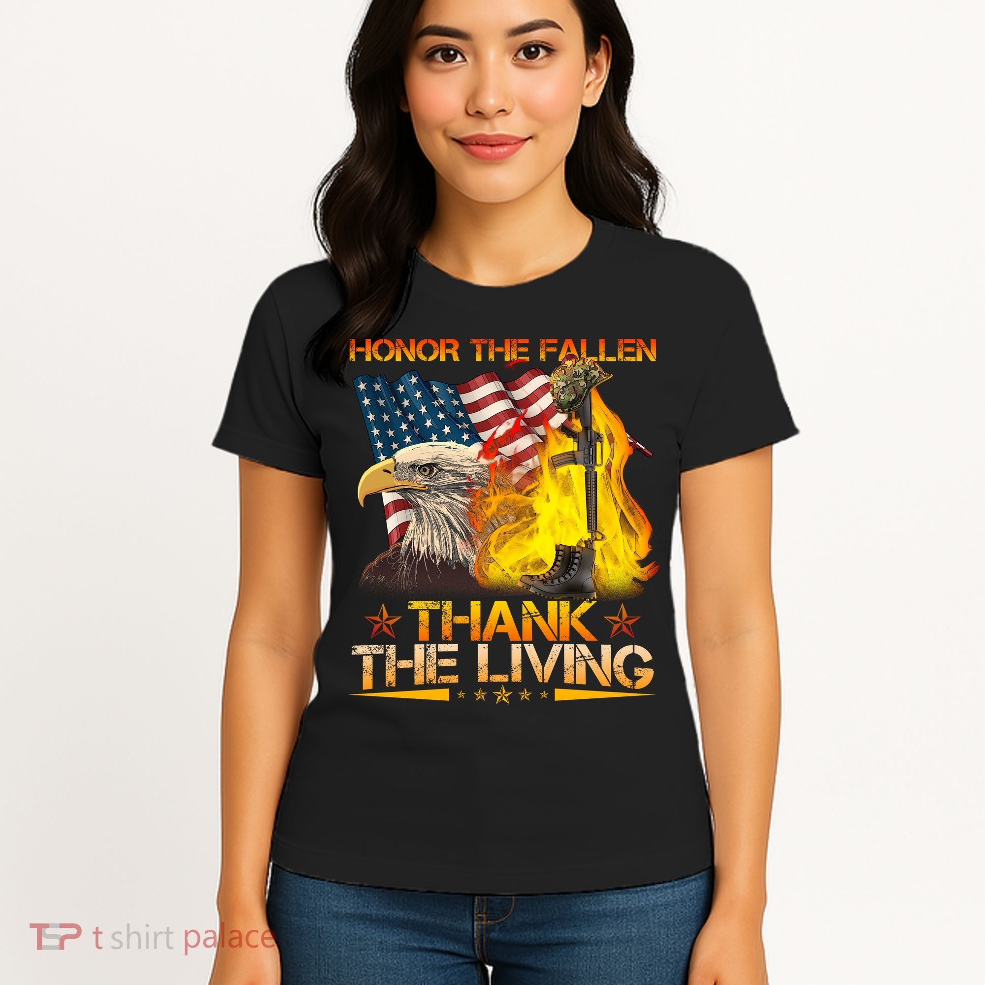 Honor The Fallen Thank The Living Memorial Day Women's T-Shirt