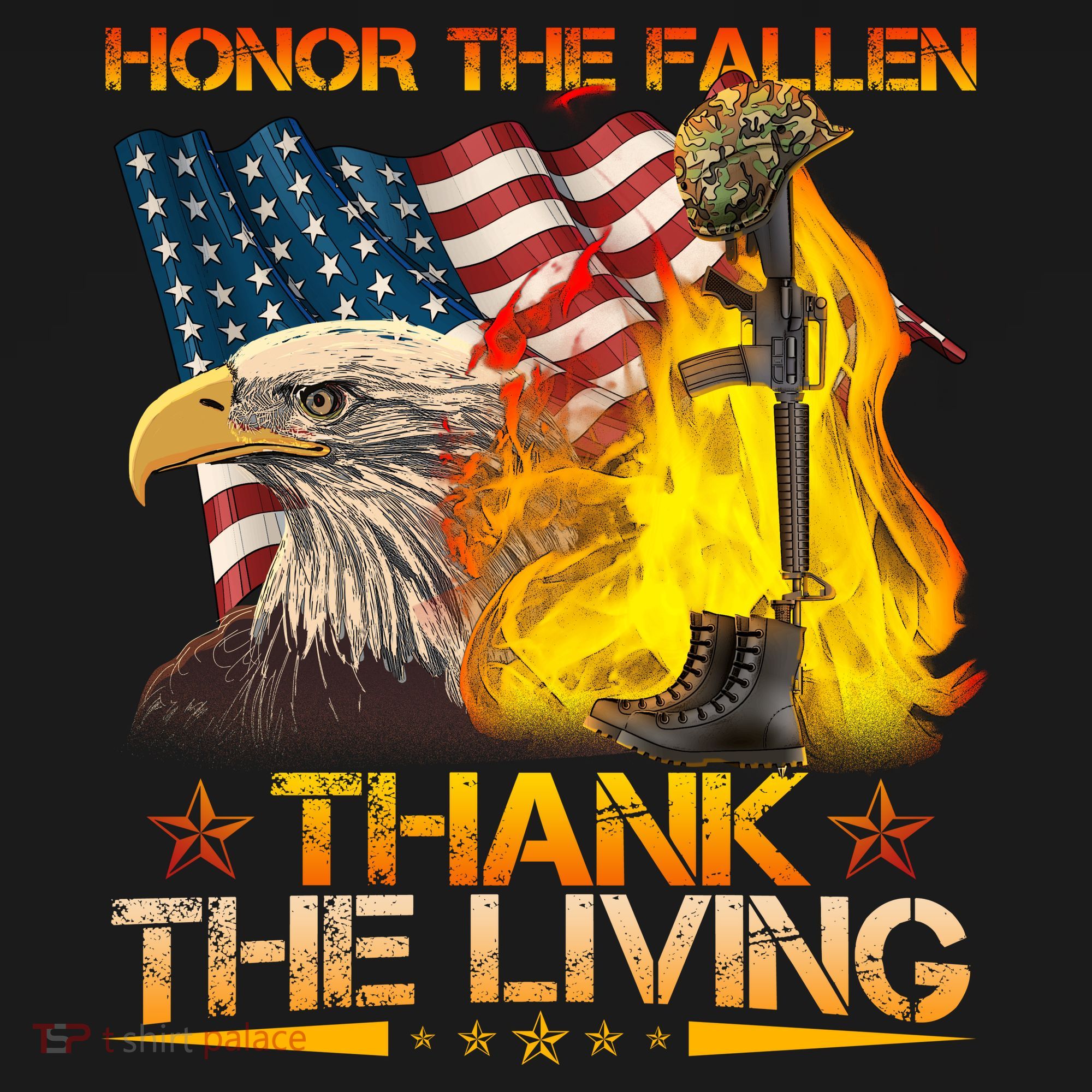 Honor The Fallen Thank The Living Memorial Day Kids Long Sleeve Shirt