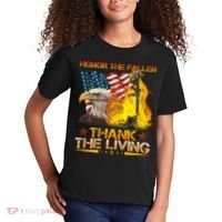 Honor The Fallen Thank The Living Memorial Day Kids T-Shirt thumb 2