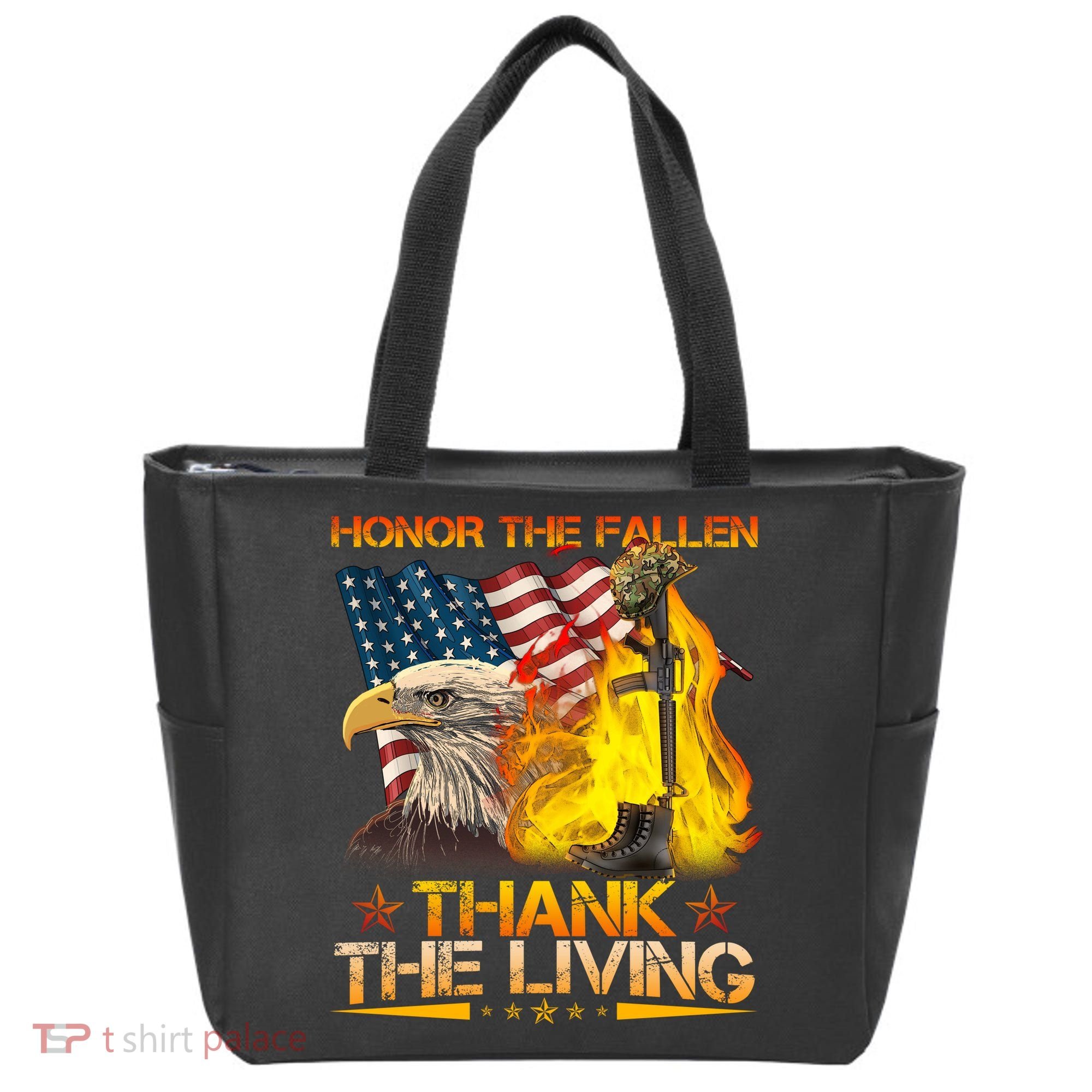Honor The Fallen Thank The Living Memorial Day Tote Bag