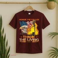 Honor The Fallen Thank The Living Memorial Day T-Shirt thumb 2