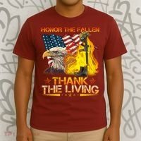 Honor The Fallen Thank The Living Memorial Day T-Shirt thumb 3