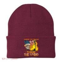 Honor The Fallen Thank The Living Memorial Day Beanie thumb 0
