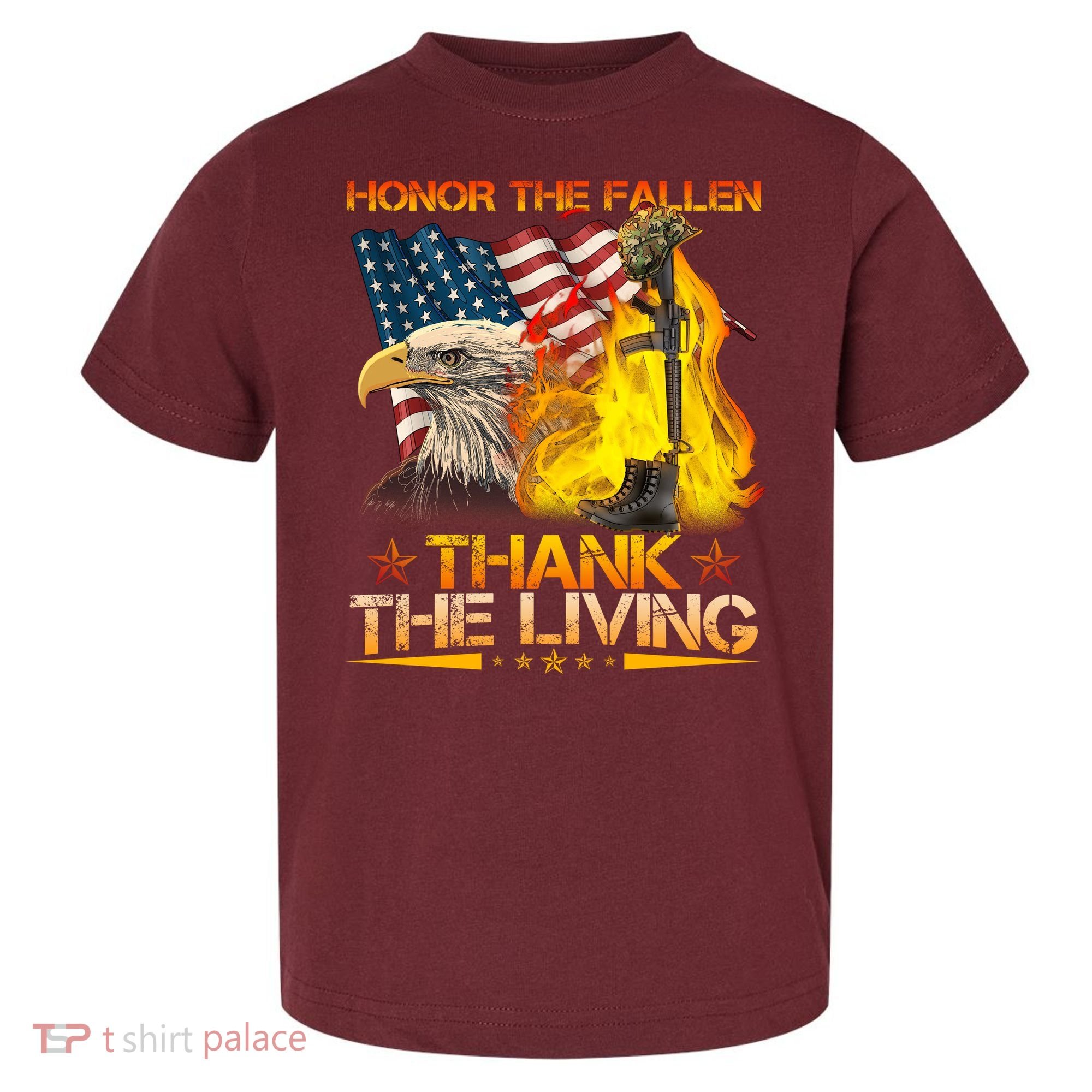 Honor The Fallen Thank The Living Memorial Day Toddler T-Shirt