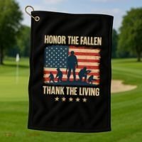 Honor the Fallen, Thank the Living Golf Towel thumb 1