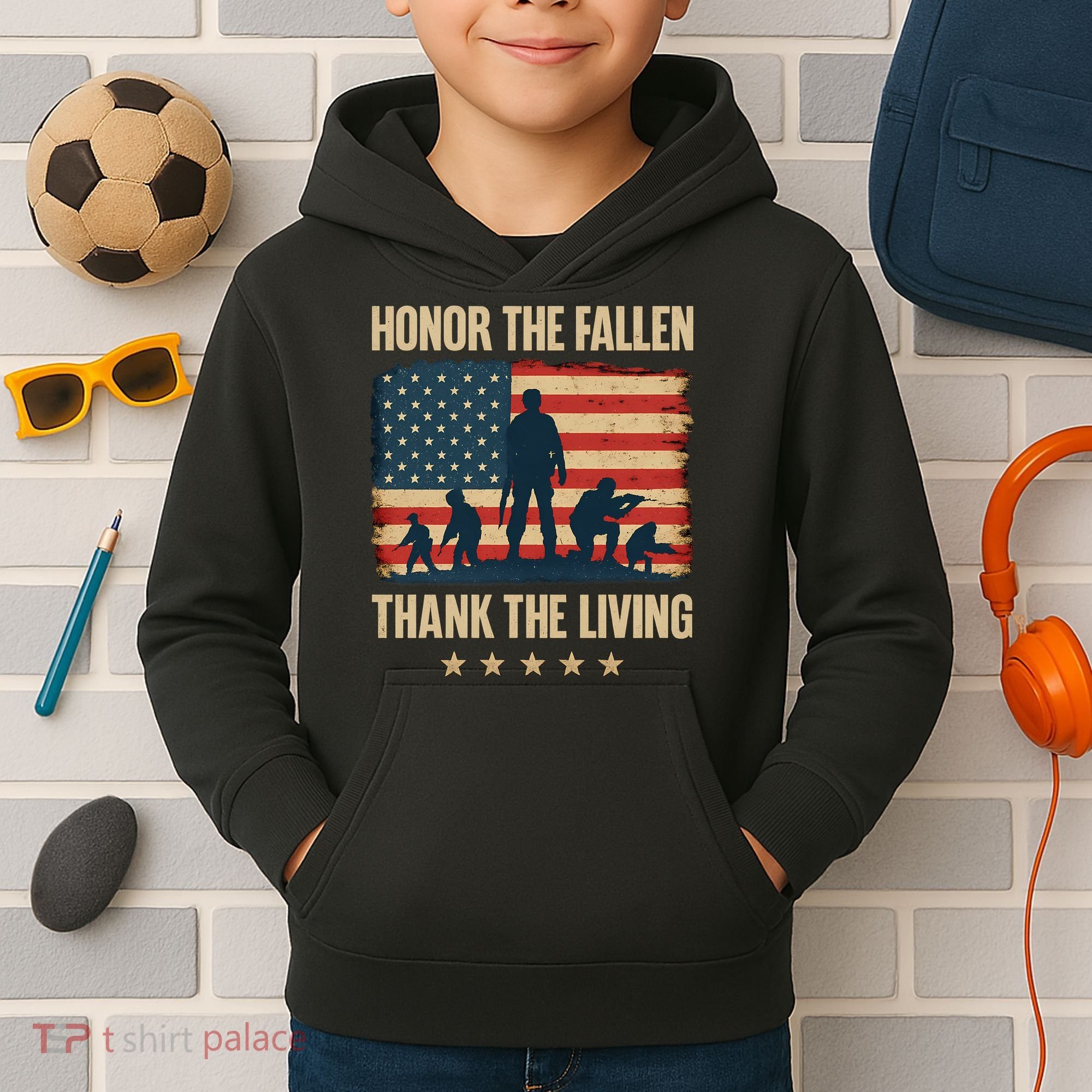 Honor the Fallen, Thank the Living Kids Hoodie