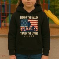 Honor the Fallen, Thank the Living Kids Hoodie thumb 3