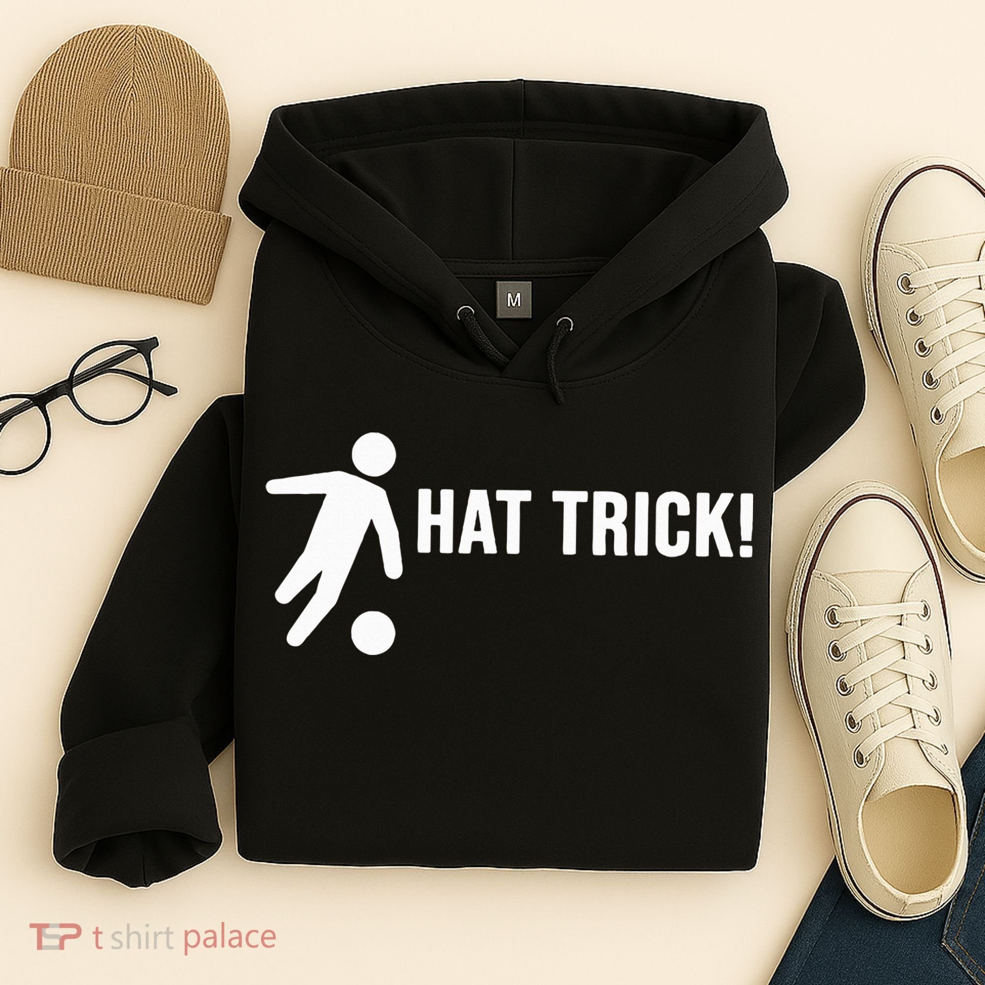 Hat Trick Funny Soccer Gift Hoodie