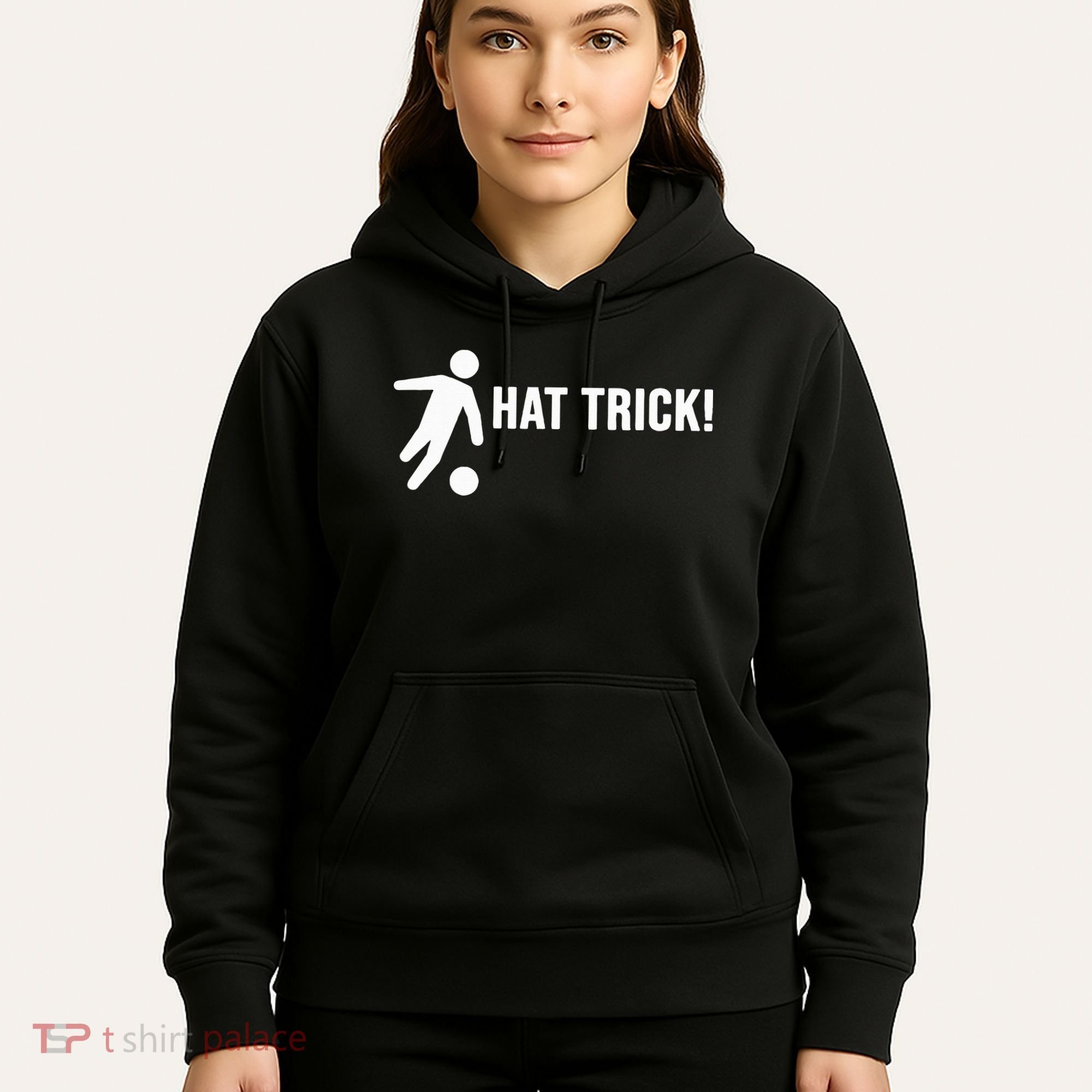 Hat Trick Funny Soccer Gift Hoodie