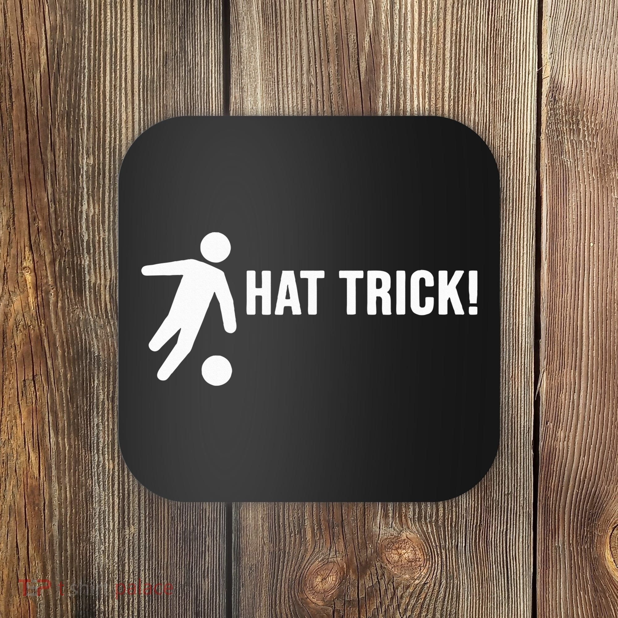 Hat Trick Funny Soccer Gift Coaster