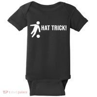 Hat Trick Funny Soccer Gift Baby Bodysuit thumb 0