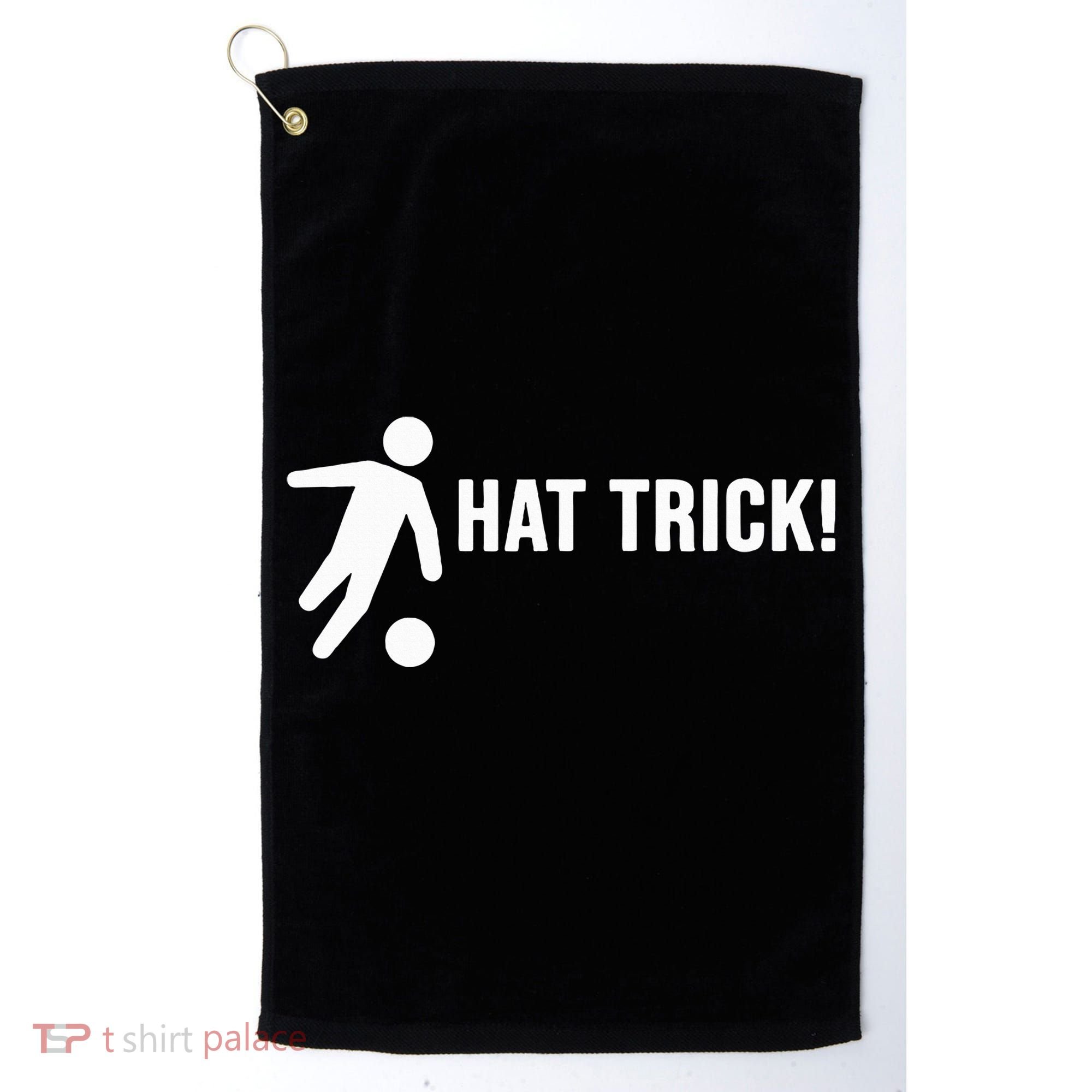 Hat Trick Funny Soccer Gift Golf Towel