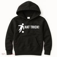 Hat Trick Funny Soccer Gift Kids Hoodie thumb 0
