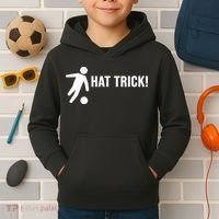 Hat Trick Funny Soccer Gift Kids Hoodie thumb 2