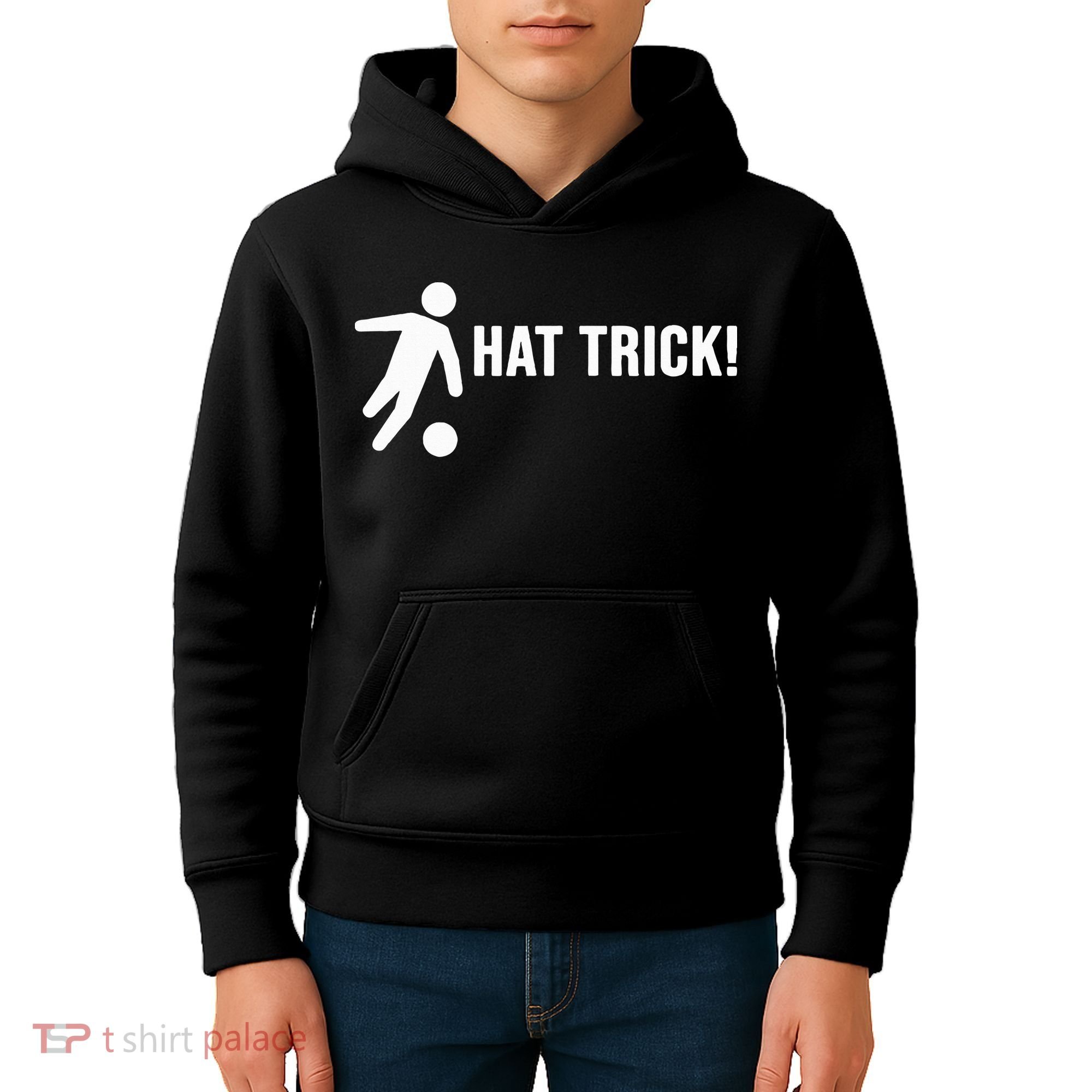 Hat Trick Funny Soccer Gift Kids Hoodie