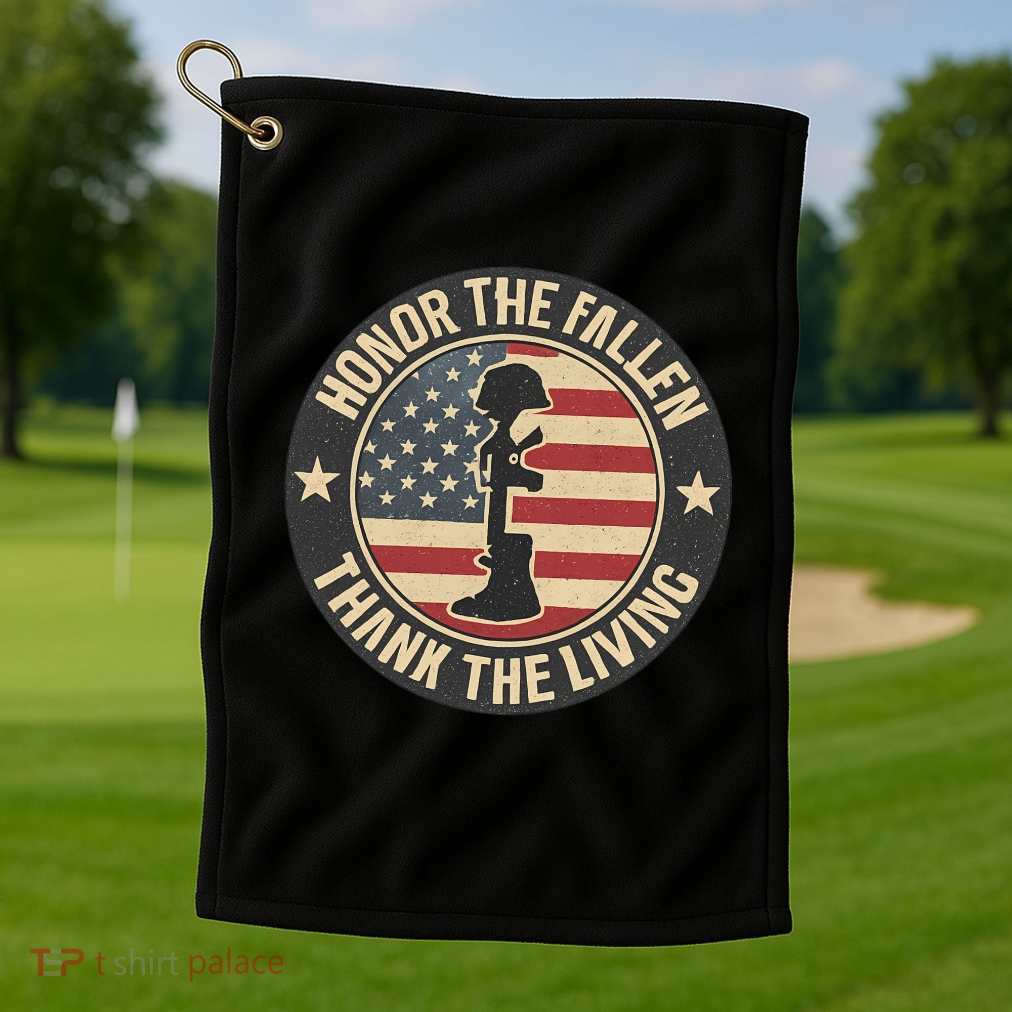 Honor the Fallen, Thank the Living Golf Towel
