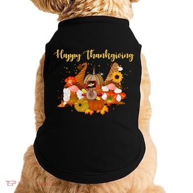 Happy Thanksgiving Fall Gnomes Doggie Tank