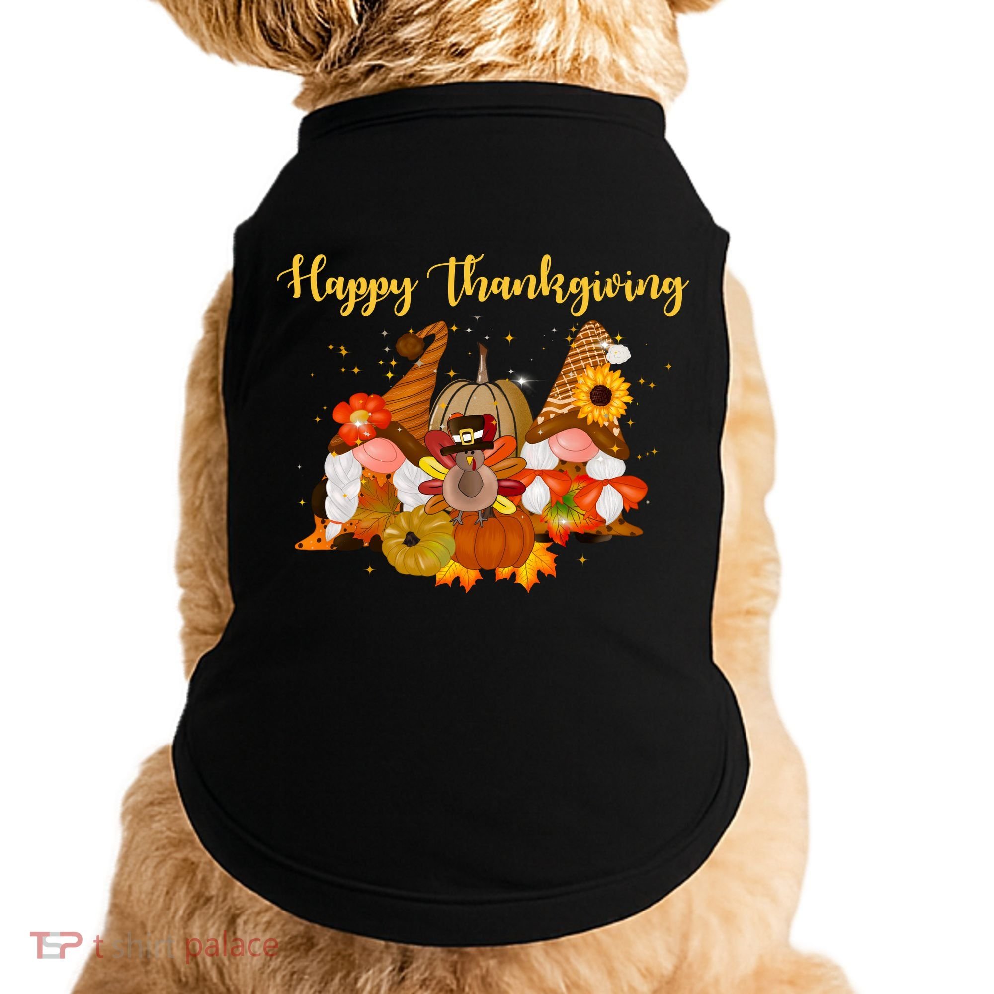 Happy Thanksgiving Fall Gnomes Doggie Tank