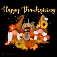 Happy Thanksgiving Fall Gnomes Button thumb 1