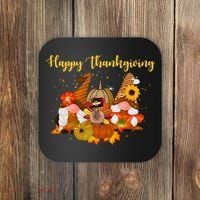 Happy Thanksgiving Fall Gnomes Coaster thumb 0