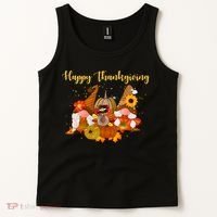 Happy Thanksgiving Fall Gnomes Tank Top thumb 2