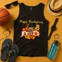Happy Thanksgiving Fall Gnomes Tank Top thumb 4