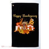 Happy Thanksgiving Fall Gnomes Golf Towel thumb 0