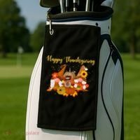 Happy Thanksgiving Fall Gnomes Golf Towel thumb 2