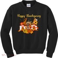 Happy Thanksgiving Fall Gnomes Kids Sweatshirt thumb 0
