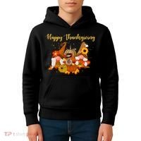 Happy Thanksgiving Fall Gnomes Kids Hoodie thumb 4