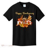 Happy Thanksgiving Fall Gnomes Kids T-Shirt thumb 0