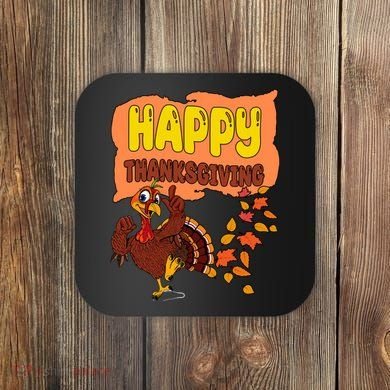 Happy Thanksgiving Festive Fun Holiday Coaster
