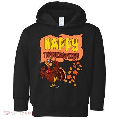 Happy Thanksgiving Festive Fun Holiday Toddler Hoodie