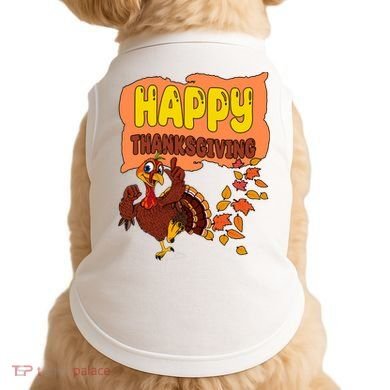 Happy Thanksgiving Festive Fun Holiday Doggie Tank