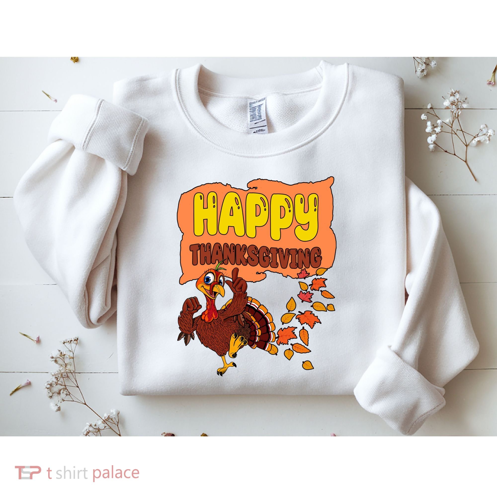 Happy Thanksgiving Festive Fun Holiday Sweatshirt