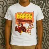 Happy Thanksgiving Festive Fun Holiday T-Shirt thumb 3