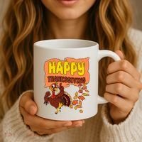 Happy Thanksgiving Festive Fun Holiday Coffee Mug thumb 3