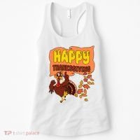 Happy Thanksgiving Festive Fun Holiday Women's Tank Top thumb 0
