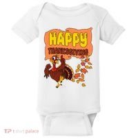 Happy Thanksgiving Festive Fun Holiday Baby Bodysuit thumb 0