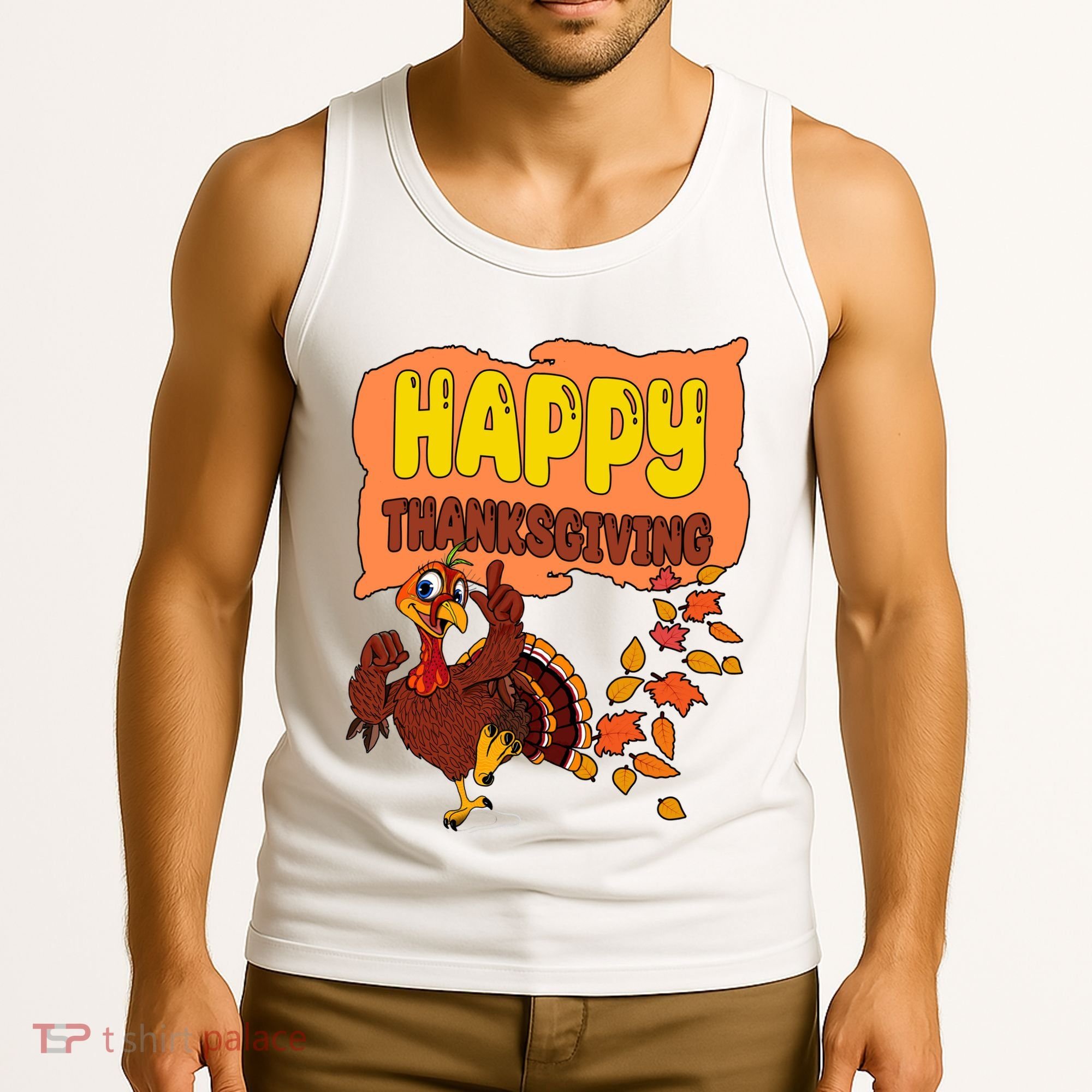 Happy Thanksgiving Festive Fun Holiday Tank Top