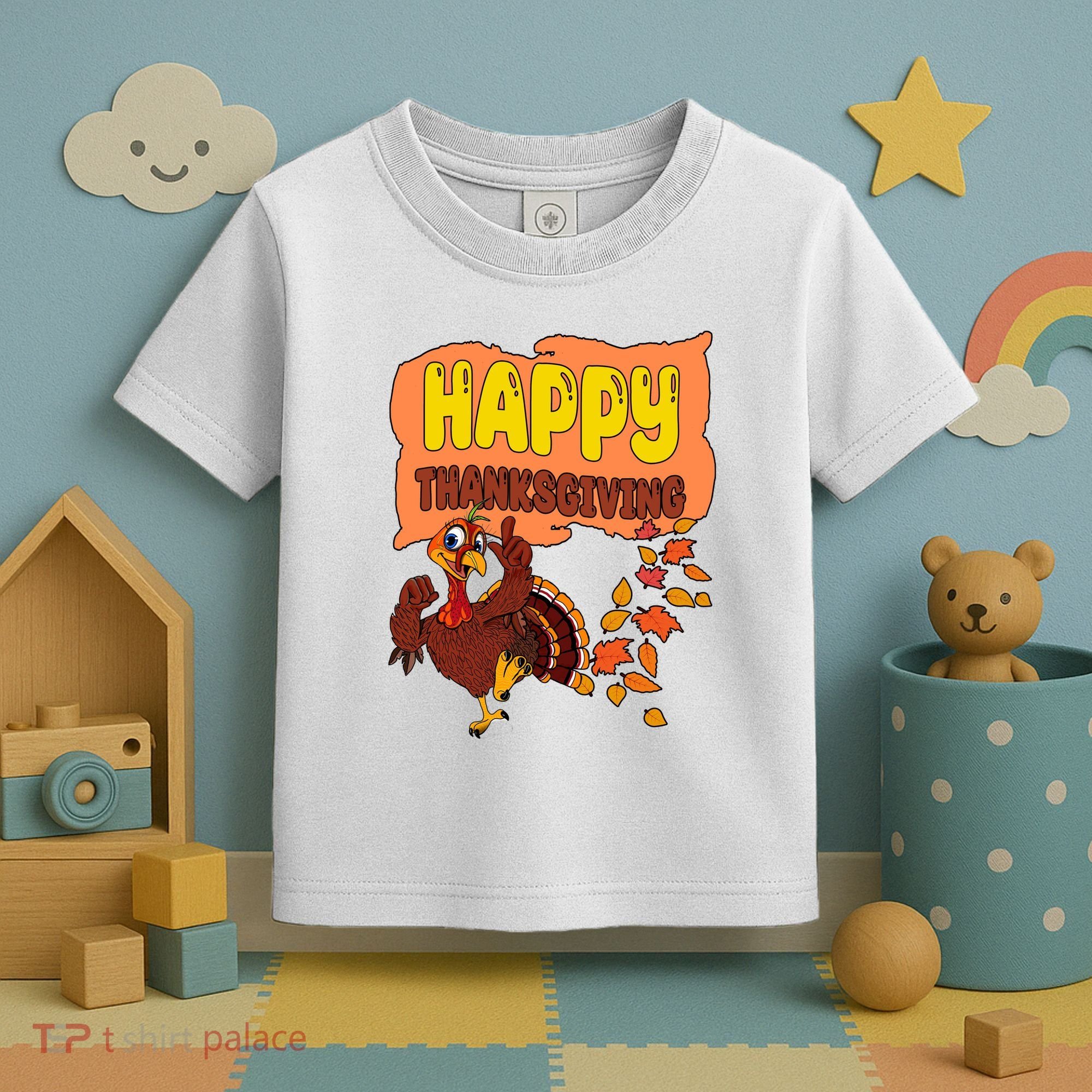 Happy Thanksgiving Festive Fun Holiday Toddler T-Shirt