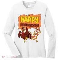 Happy Thanksgiving Festive Fun Holiday Women's Long Sleeve Shirt thumb 0