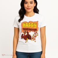 Happy Thanksgiving Festive Fun Holiday Women's T-Shirt thumb 4